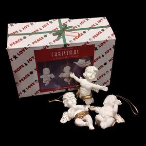 House of Lloyd Christmas Around the World Heavenly Cherub Ornaments Box Set of 3